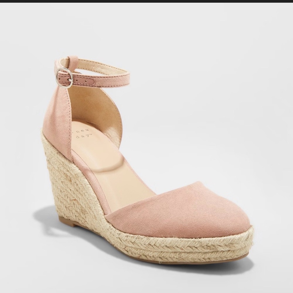 A NEW DAY  Pink Espadrille Wedge Sandals